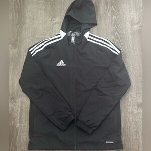 Boys Youth Adidas Size Large Aeroready Lightweight spring Jacket black EUC